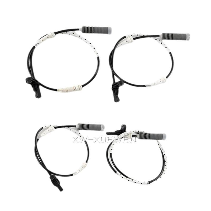 4PCS ABS Wheel Speed Sensor 34526870075 34526870077 For BMW E87 E82 E90 E93 E92 130i M Coupe 330i 335i M3 325i N52B30F N54B30A