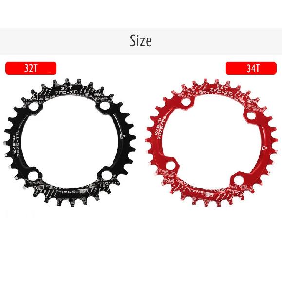 SNAIL Zębatka 104BCD Szosowa MTB Rower Górski Jednorzędowa Okrągła Narrow Wide Zębatka 32T 34T 36T 38T 40T 42T