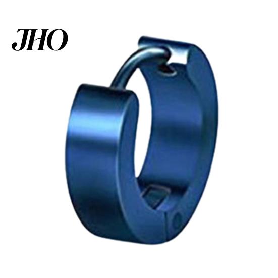 Ear Stud Round Earring Safe Unfading Unisex Stainless Steel Titanium Plated Clip for Shopping Club Daily Wear Hoop