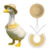 Handcrafted Porch Goose Costume Funny Poultry Costume Stylish Goose Hat Scarf  Pet Supplies
