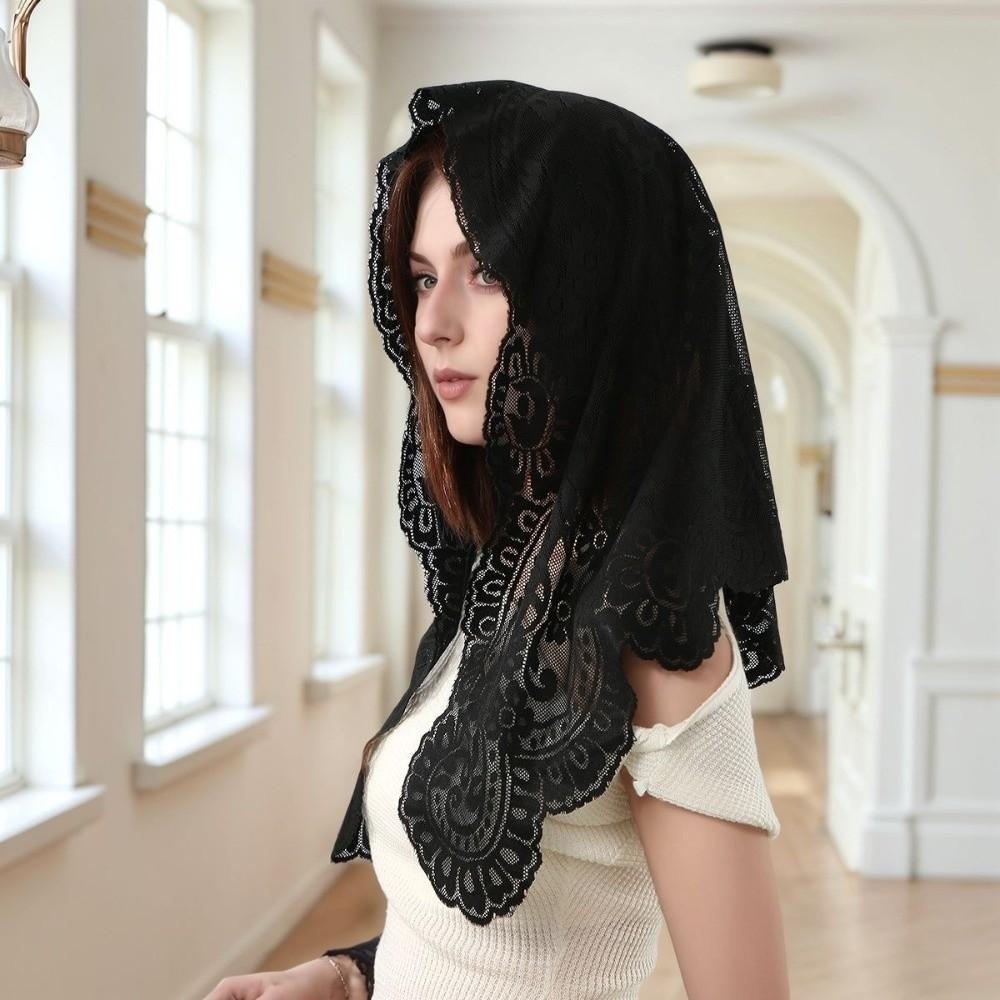 Embroidery Lace Scarf Thin Scarf Shawl Vintage Hair Scarf Headband  Women