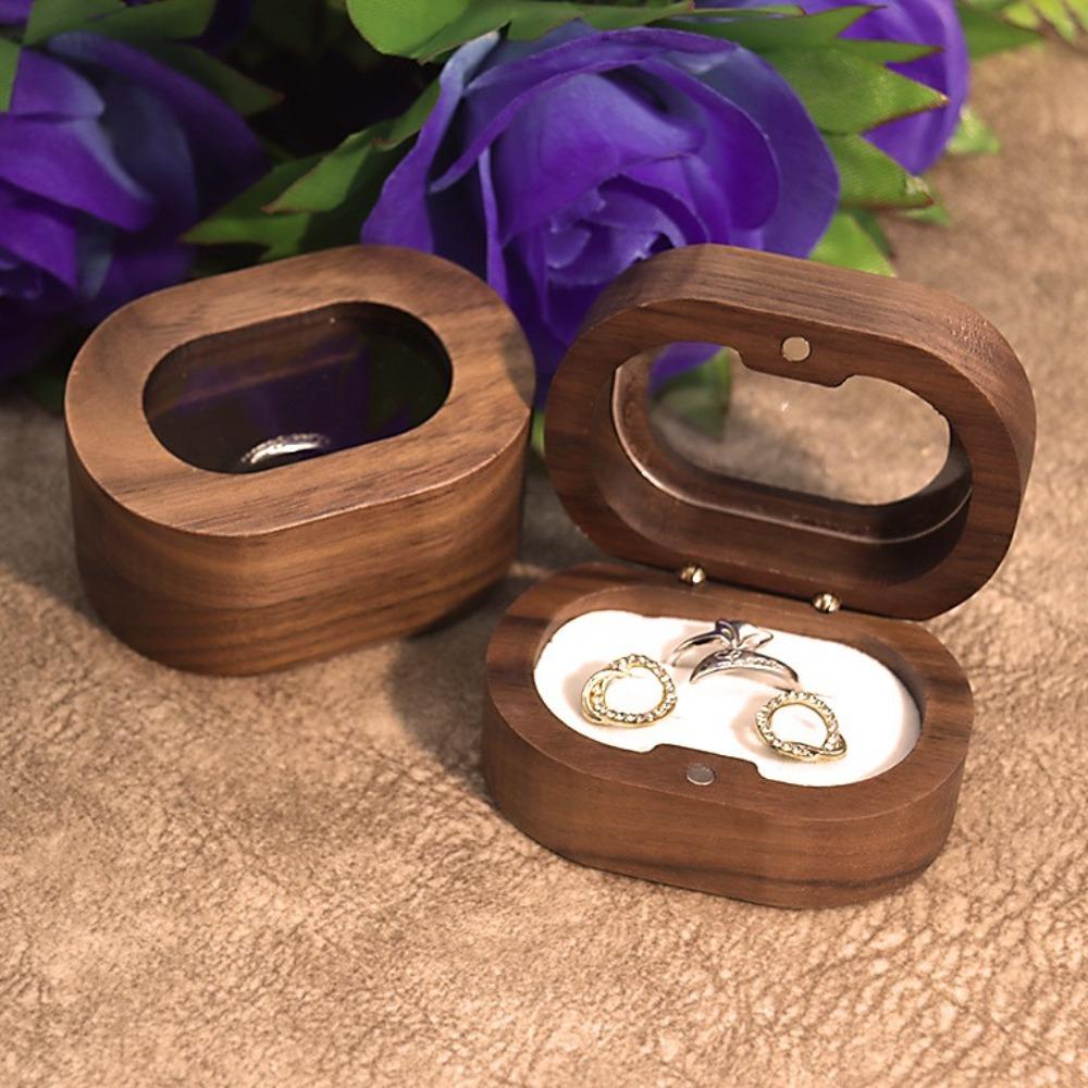 Engagement Ring Finger Ring Box Jewelry Storage Box Couple Rings Holder Wedding Ring Case  Wedding