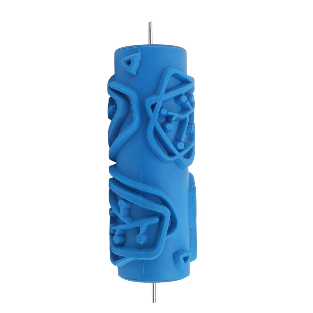 Pattern Paint Roller Soft Rubber Head for Walls Ceiling Decorative Texture Tool Blue 105Y