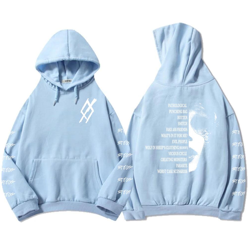 SIO Album Tracklist Hoodie Rock Band Set It Off Sweatshirts Grunge Fashion Unisex Streetwear Hip Hop Grunge Male Sudaderas Mens