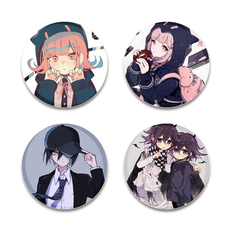 32/44/58MM Inferenz Abenteuer Spiel Anime Broschen Danganronpa HD Print Abzeichen Rucksack Kragen Cartoon Revers Pins Schmuck Geschenke Zubehör