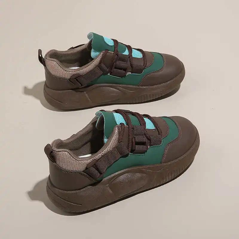 Fashion Spring-autumn Round Toe Black Boot Woman Casual Women's Athletic Shoes Purple Women's Sneakers Sport New Style Team Cute 0