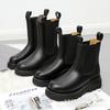 Martin boots cigarette tube British style mid-tube boots spring new single boots platform short boots