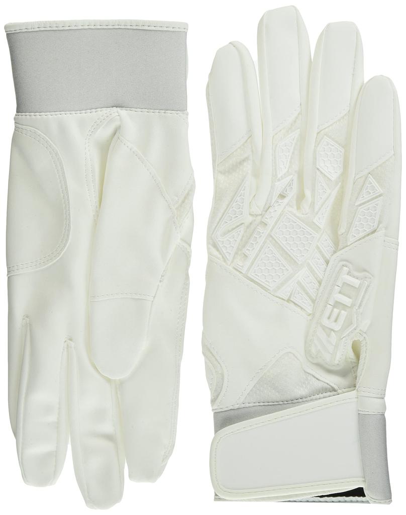 ZETT Neo Status Batting High School Baseball Rules White Size BG798HS Gloves, Ambidextrous, Compliant, (1100), L,