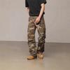 Heren Camo Cargo Straight Fit Werkbroek Jeans Met Verweerd Detail Middelhoge Taille Lichte Katoenmix Casual Outdoor Kleding