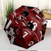 Manchester United F.C Print Automatic Open Close Umbrella, Portable Foldable Umbrella, for Outdoor Commute Camping Trip, Ideal Birthday Gift