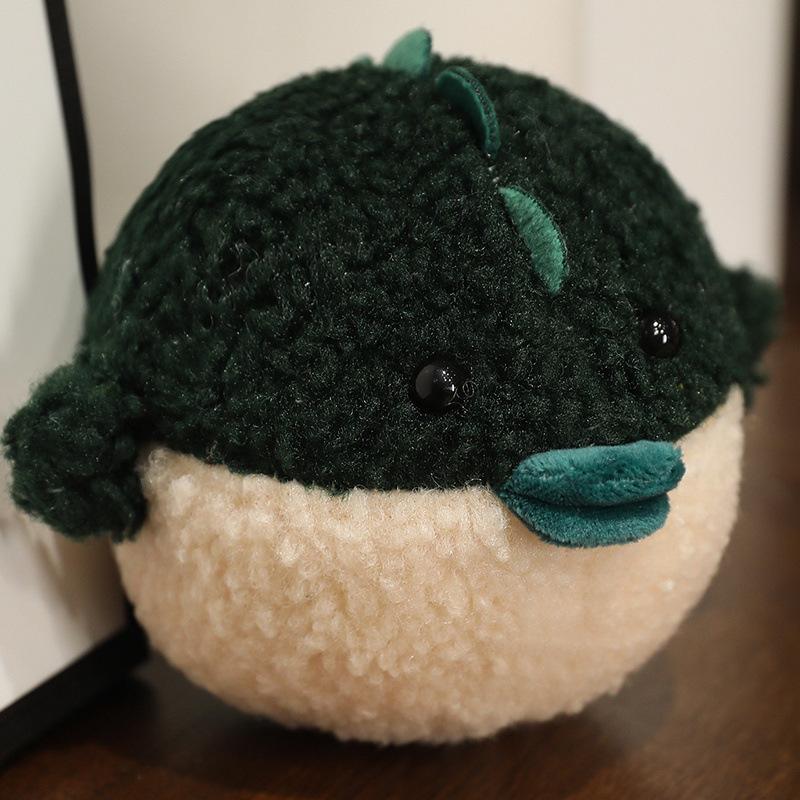 Cute Decompression Pinch Doll Simulation Frog Puffer Fish Pinch Decompression Dumpling Plush Toy Ball Doll