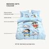 Crayon Shin-chan Cartoon Print Pure Cotton 4-Piece Duvet Cover & Bed Sheet Set for Kids' Dormitory.