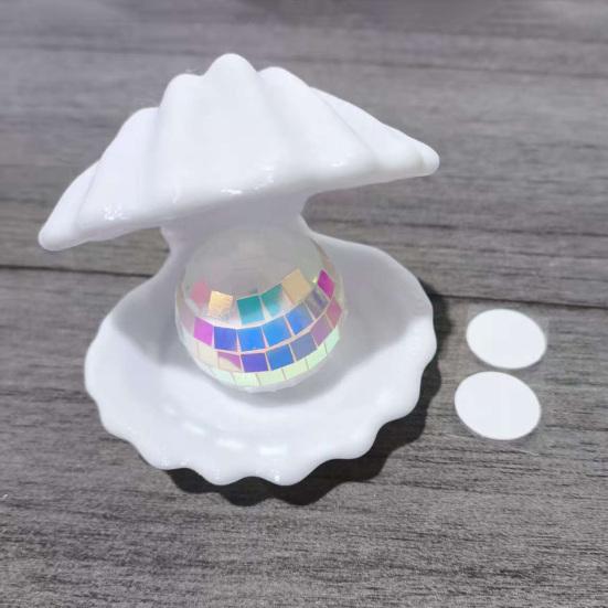 Cute Animal Ornament Disco Snail Figurine, Retro 70s Ball Table Statue, 3D Boho Room Accessories Glitter Mirror for Home Office Desktop Shelf