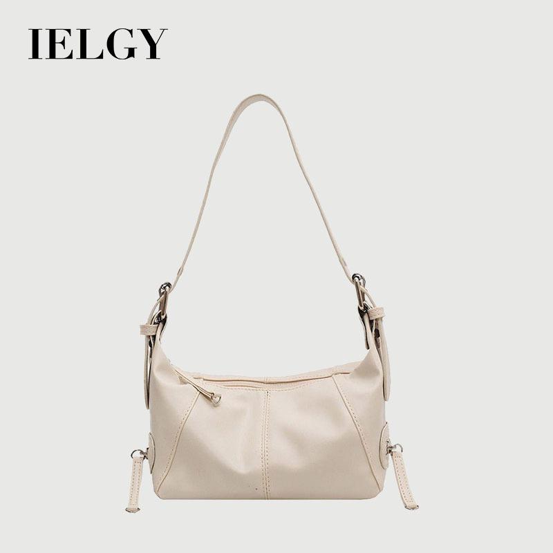 IELGY Retro Sweet Cool Style Fashionable All-Match Black Shoulder Armpit Bag