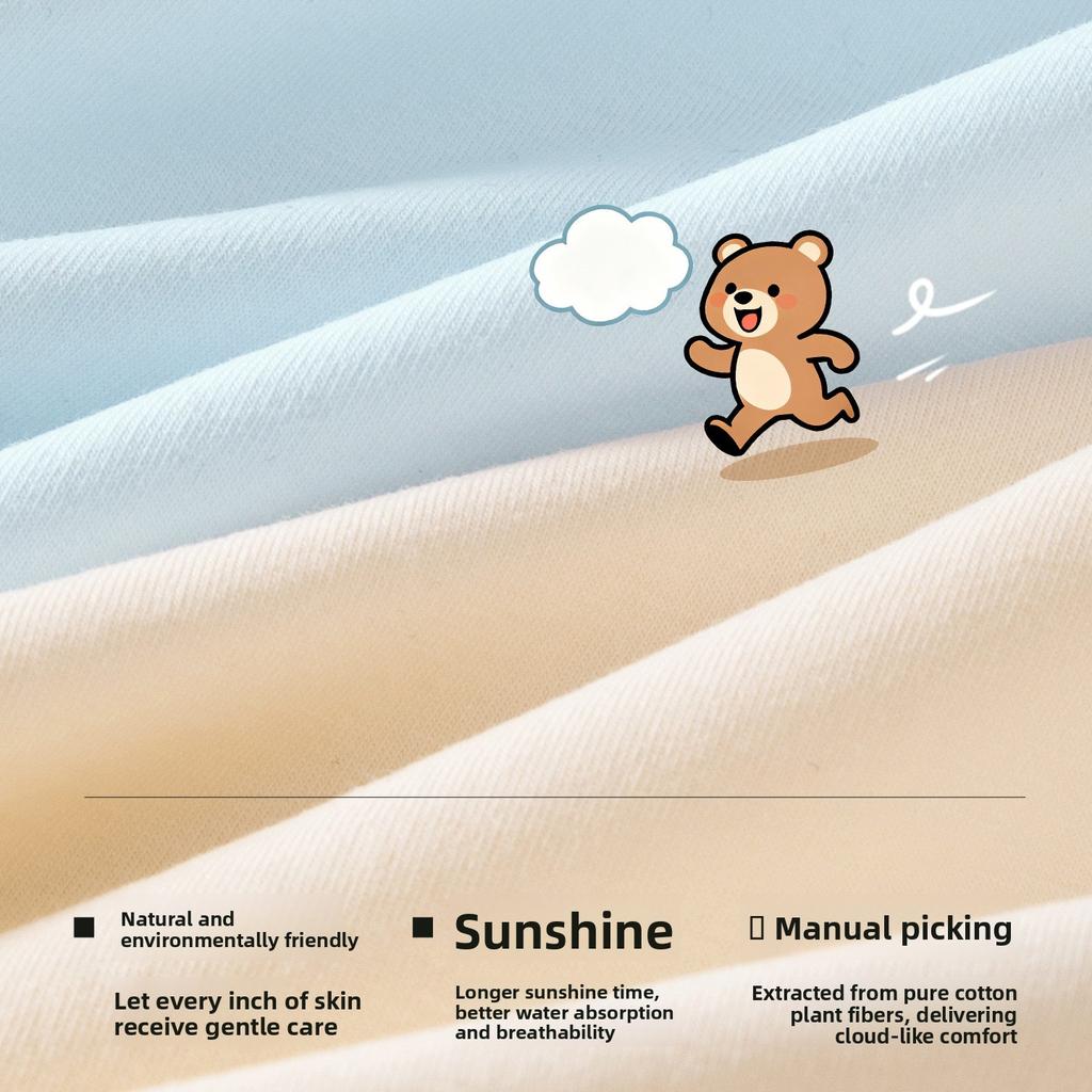 Girl in The Spring and Autumn and Lovely Cartoon Bear Cotton Probiotics Fork Briefs