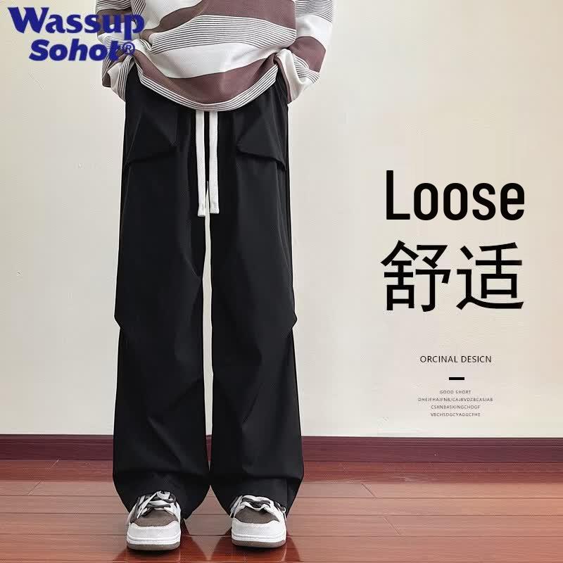 Wassup Sohot Men s Loose Straight Leg Cargo Pants 2XL