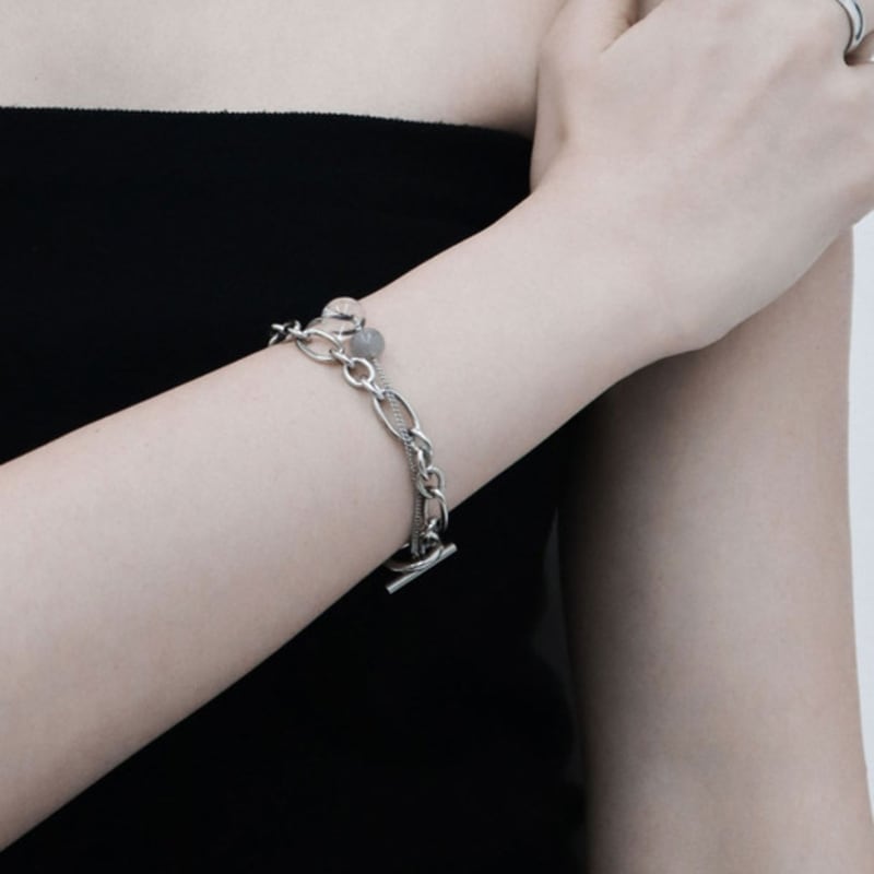 Baroque Stone Togglebar gemstone bracelet S