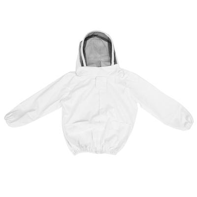 Veste à voile de protection apiculture Combinaison d'apiculteur Blouse à double fermeture éclair Accessoire apiculteur Blanc