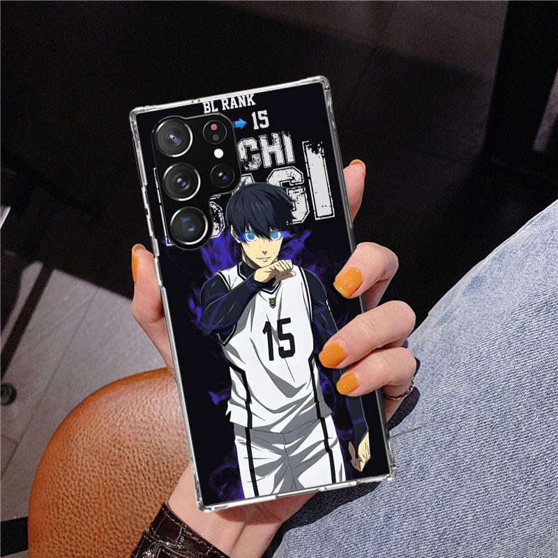 Blue Lock Isagi Yoichi Phone Case For Samsung Galaxy S24 S25 Edge S26 Ultra S23 S22 S21 Plus S20 FE + Personalized Print Cover G