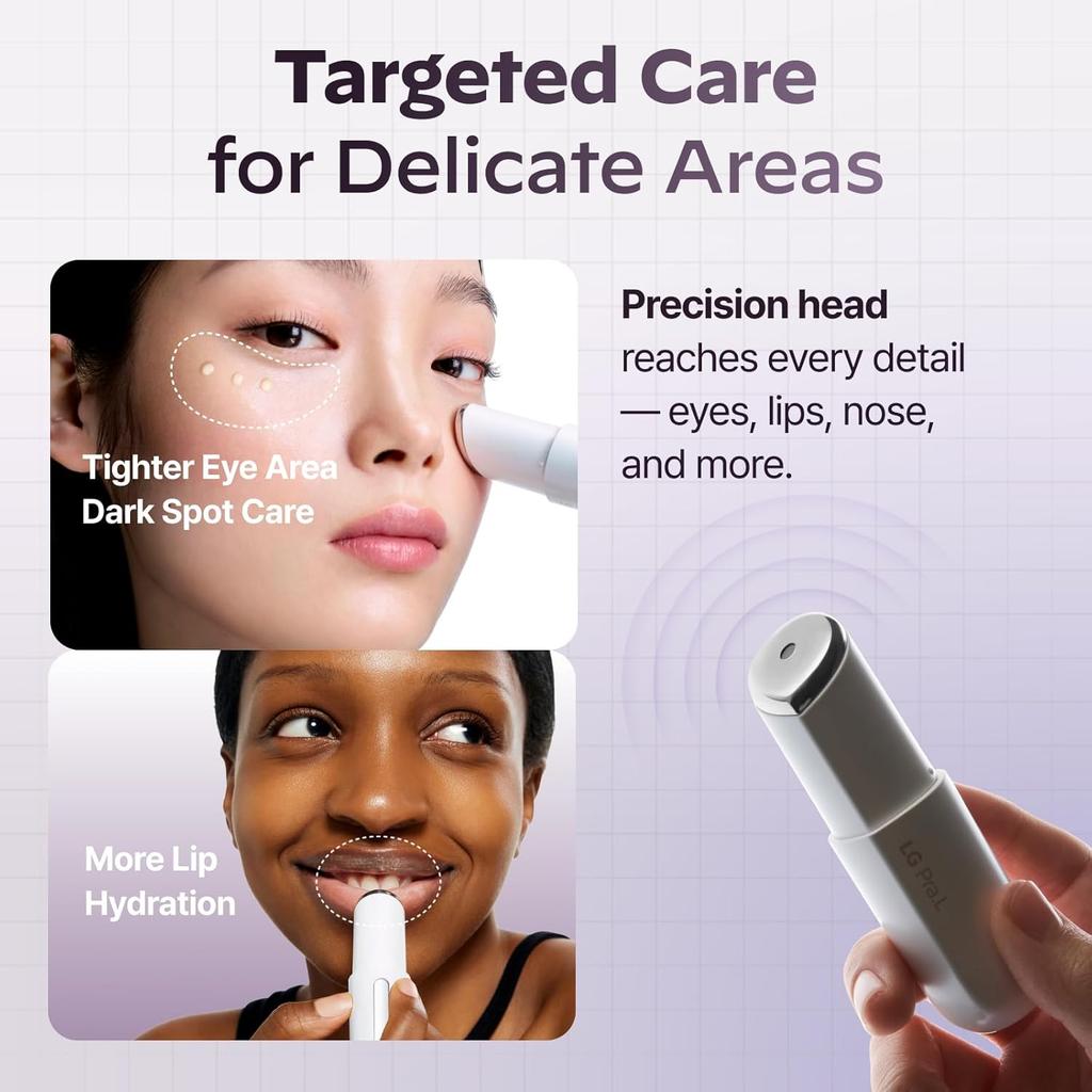 LG Pra.L Super-Foam Galvanic Booster Beauty Device – Mystic White