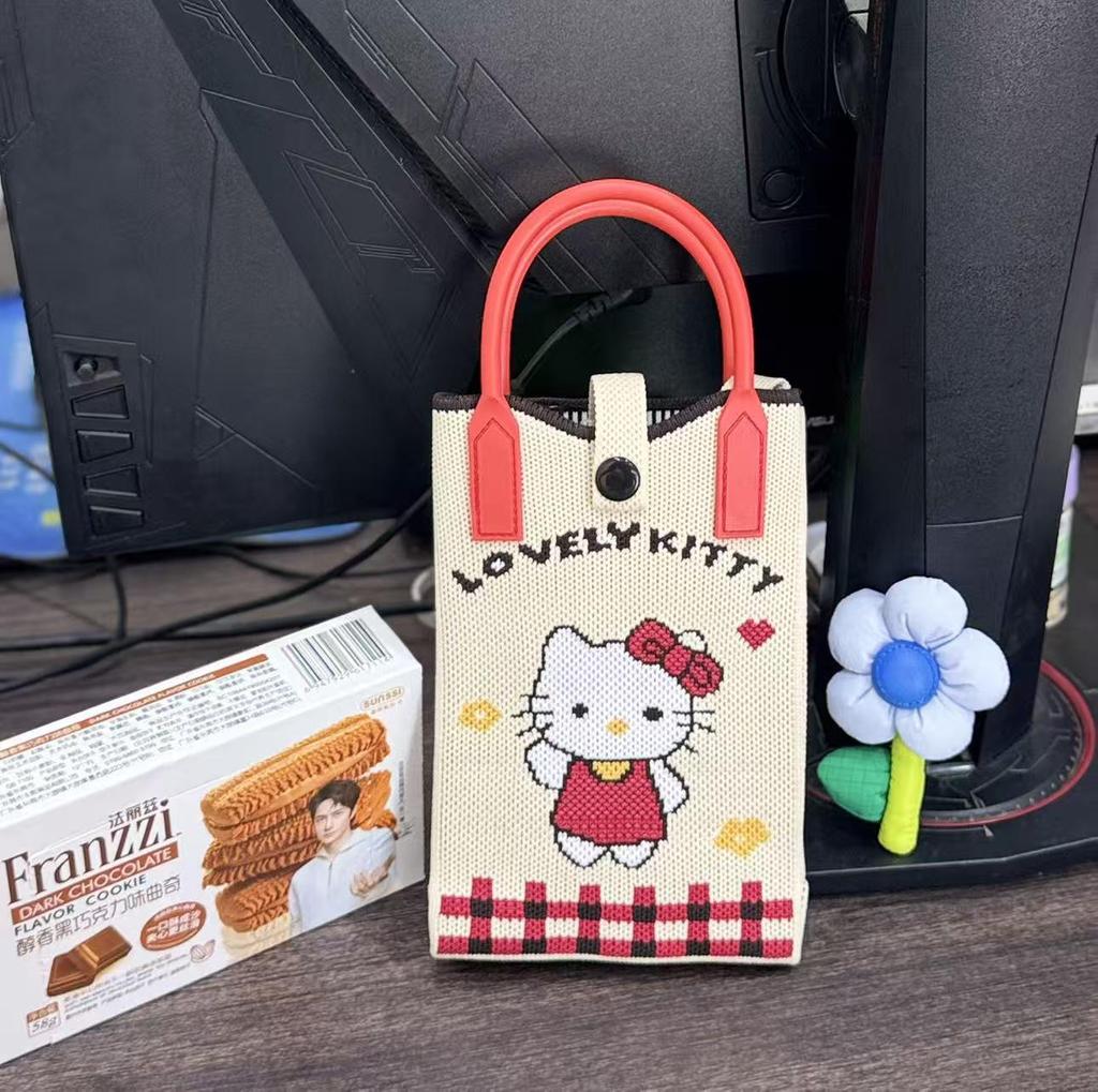 Korean Style Cute Heart Knitted Mini Crossbody & Shoulder Bag for Women