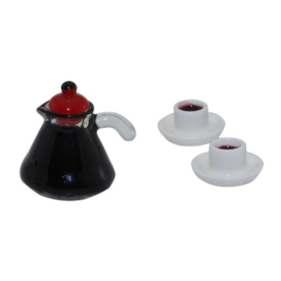 Cute Mini Coffee Pot Model Dollhouse Miniature Kids Toy Doll Home Accessories