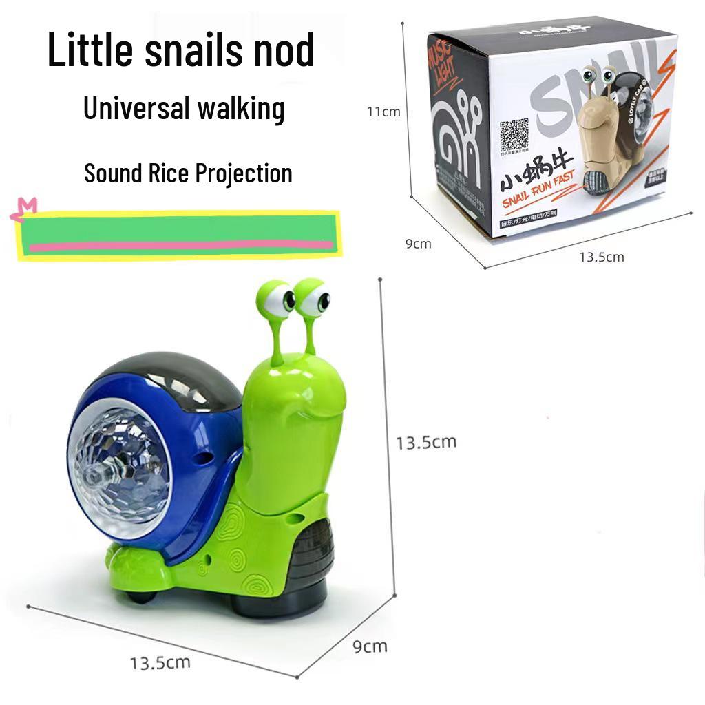 Electric Hermit Crab Toy - Obstacle Avoidance, Music & Light Projection for Kids