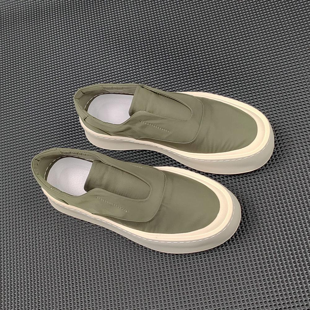 Men's Shoes 2025 New Fashionable Casual Shoes Outdoor Versatile Breathable Canvas Shoes Thick Soled One Step Men's Shoes