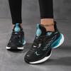 Women'S Sports Shoes, Lace Up Breathable Mesh Shock-Absorbing Running Shoes, Contrasting Color Fashionable Casual Shoes