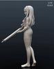 Barefoot Maiden Determining Her Next Target with a Heavy Rifle Unpainted Resin Assembly Kit Figure Plastic Model Doll Garage Kit 1/35