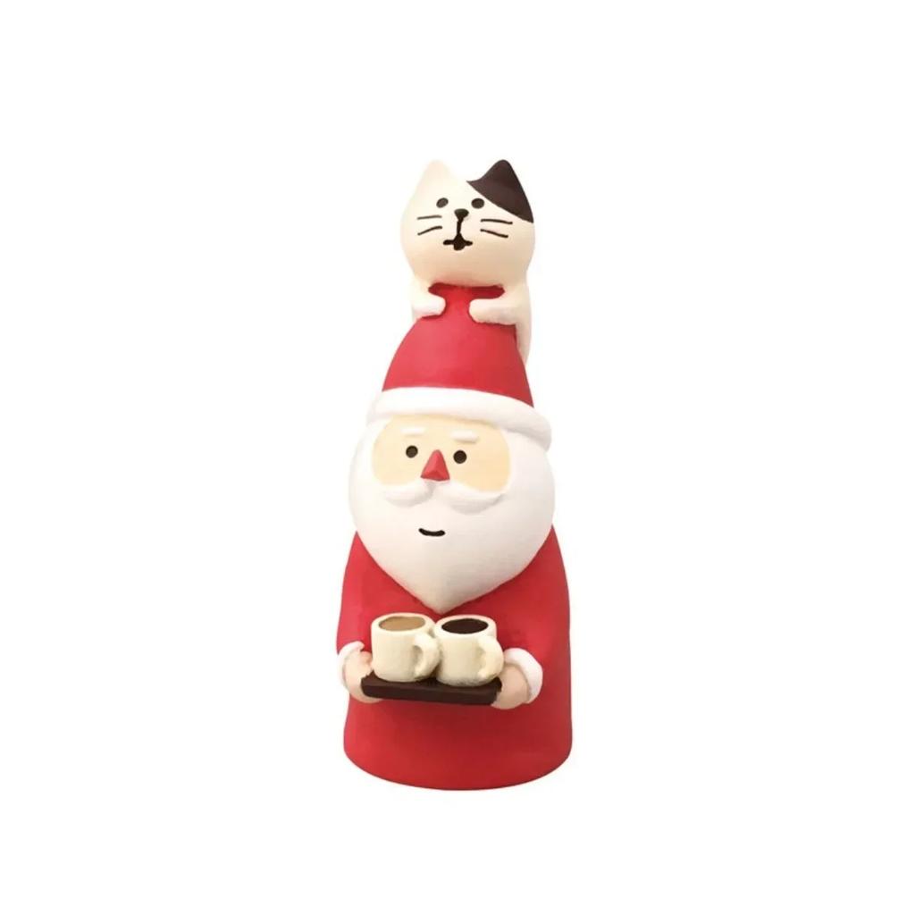 Zakka Japanese Cat Christmas Miniature Scene Props Shooting Office Bookshelf Decoration Collectible Desktop Decorations Gifts