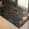 Moroccan Style Tile Print Doormat, Geometric Beige Grey Non-Slip Entryway Rug  Door Mat Kitchen Mat Floor Mat Door Mat Entrance