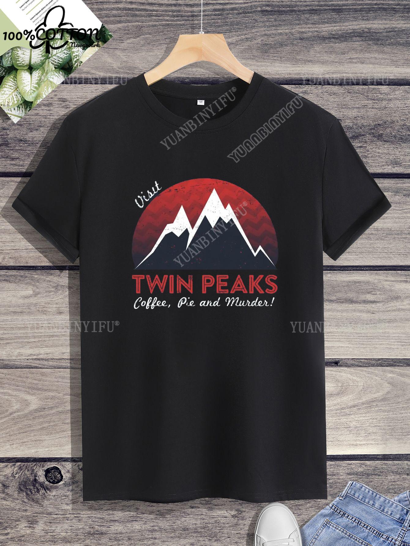 

Leisure Classic Film TWIN PEAKS Printed Cotton T-shirt Top Unisex Short Sleeve Short-sleev O-neck Streetwear S-6XL 2XL