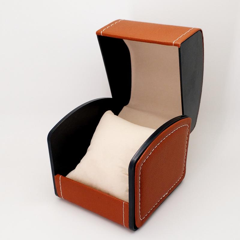 

Luxurious PU Leather Watch & Jewelry Gift Box with Customizable Hot Stamped Logo 10*9*8cm коричневый