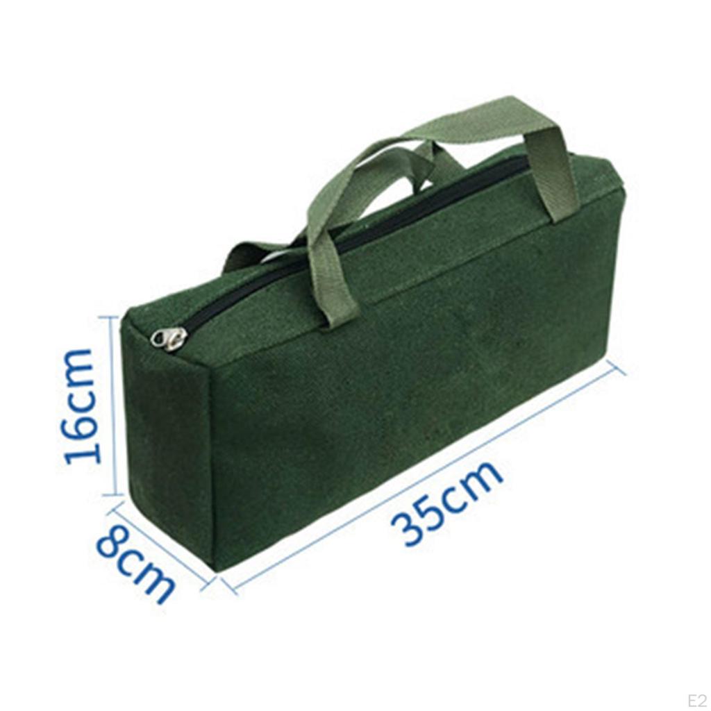 Canvas Tool Bag with Easy Access Zipper Closure for Tradesmen
