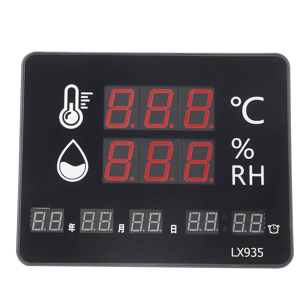 Temperature Humidity Meter High Accuracy Wall Mount Thermometer Hygrometer Alarm for Home Industrial Use LX935 100‑240V