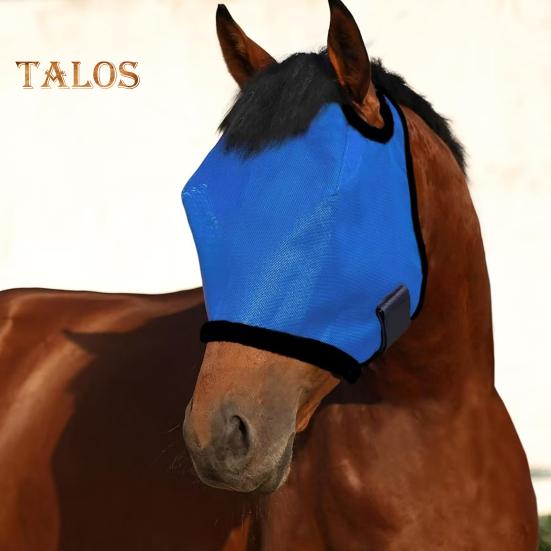 Protecție împotriva muștei calului Husă de protecție UV pentru jumătate de față împotriva insectelor dăunătoare de vară Acoperire reglabilă din plasă respirabilă pentru cal