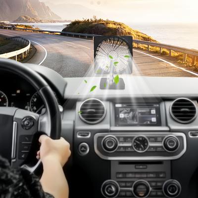 Auto AC Ventilator 12V Einsteckbarer Autokühlventilator 360 Grad Drehung Luftzirkulator Fahrzeugzubehör für Van SUV Wohnmobil Roadtrip Reise