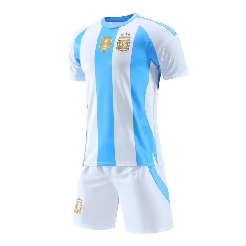 24-25B Argentina Maglia da Allenamento Squadra di Casa Maglia da Calcio Maglia da Bambino Abbigliamento da Bambino Taglia Adulto 16-3XL