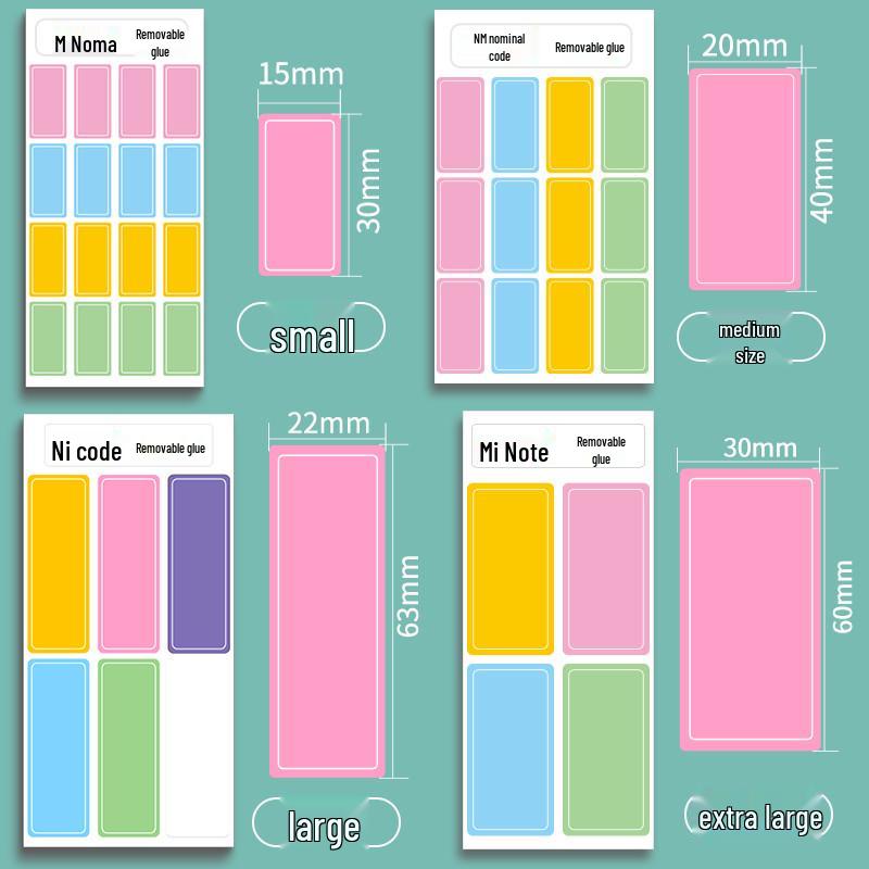 Waterproof Transparent Adhesive Name Stickers - Colorful and Self-Adhesive Labels