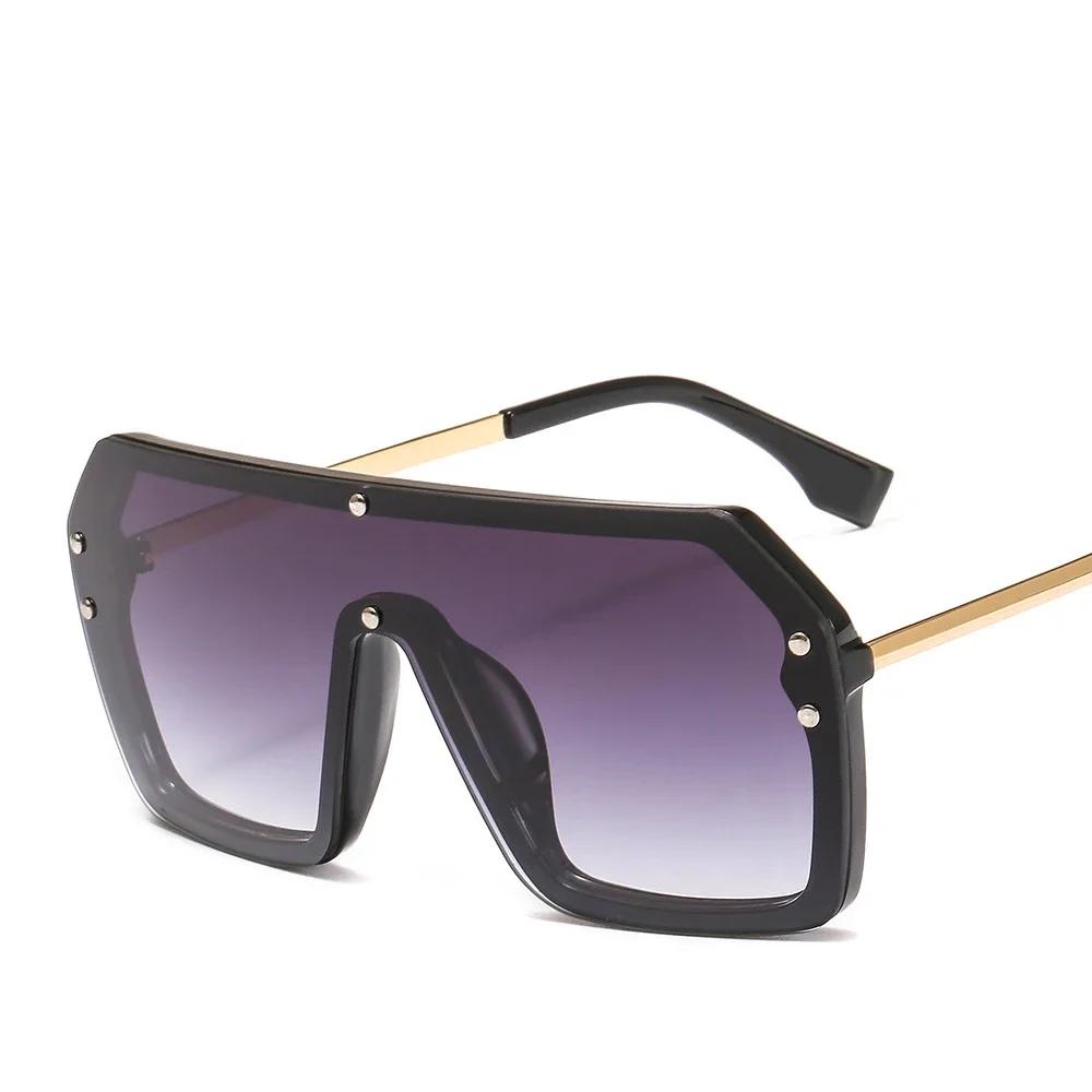 For Man XaYbZc Red Black Oversized Square Sunglasses Female Latest One Piece Lens Big Frame Sun Glasses UV Protection 400 Silver Mirror