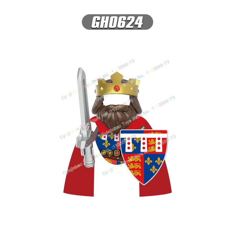 G0180 Medieval Military Knight Roman Cavalry Greek Hoplite Lionheart Building Blocks Mini Action Figure Educational Kids for Toy