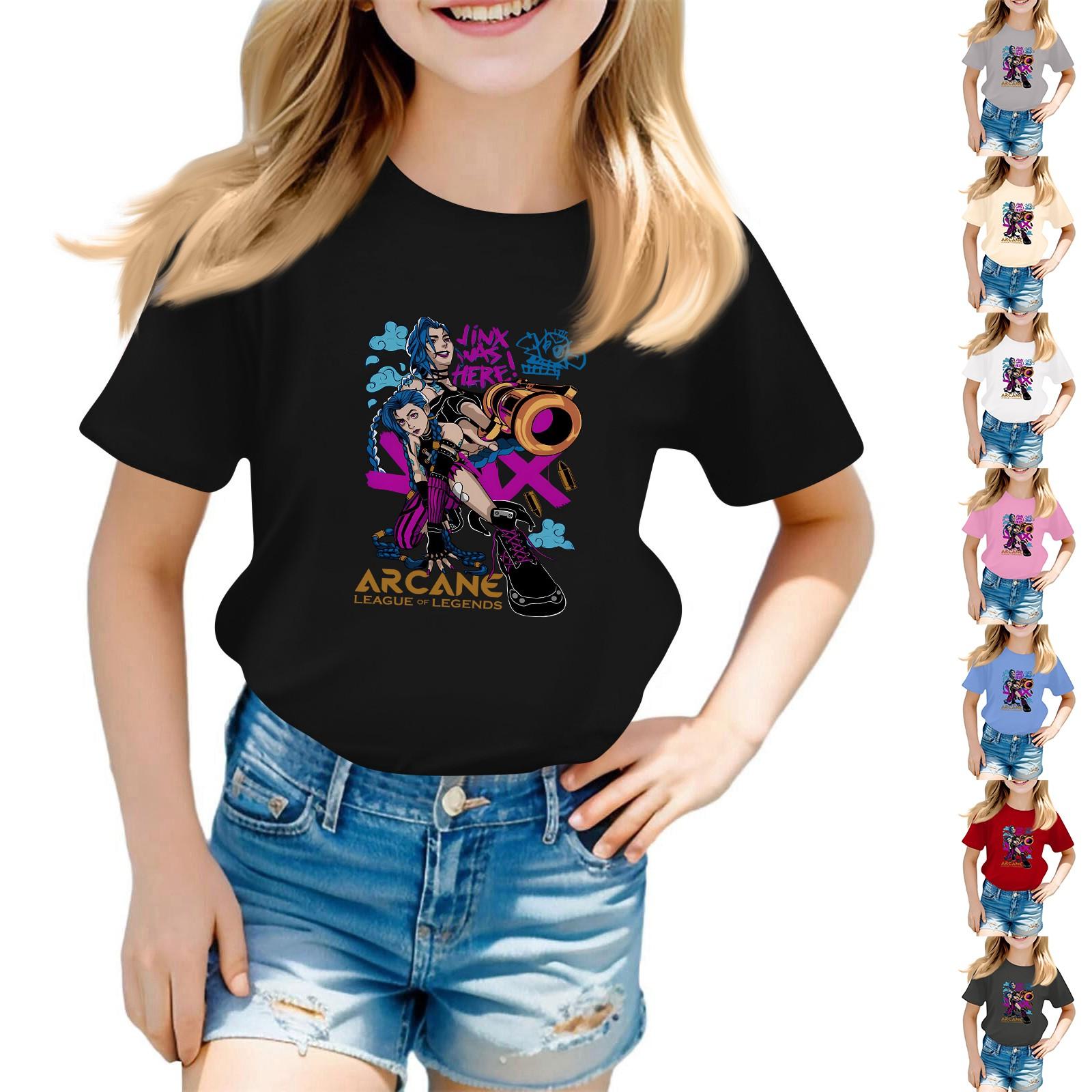 

Детский набивной короткий рукав круглый вырез повседневный удобный свободный легкий топ 120