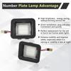 LED License Plate Light Tag Lights Assembly Compatible With 2015- Ford F150,2017- F150 Raptor Number Plate Lamp Pickup Truck Replacement (Clear Lens)