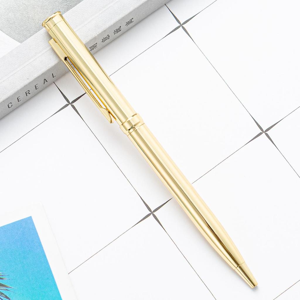 Electroplated Metal Ballpoint Pen Gift 1.0mm Black Ink – Premium Office & School Writing Instrument