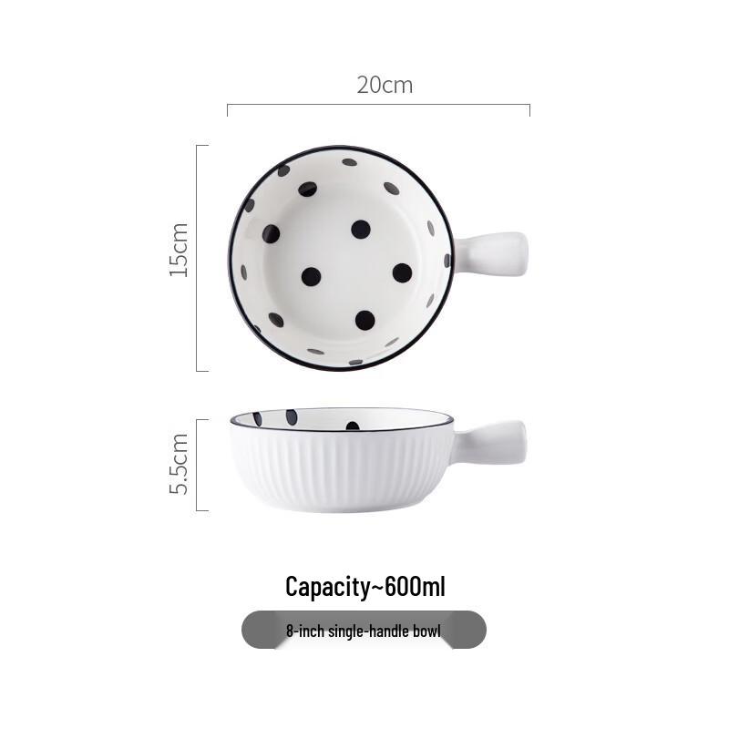 

ZhiShi Home Retro Polka Dot Bone China Tableware