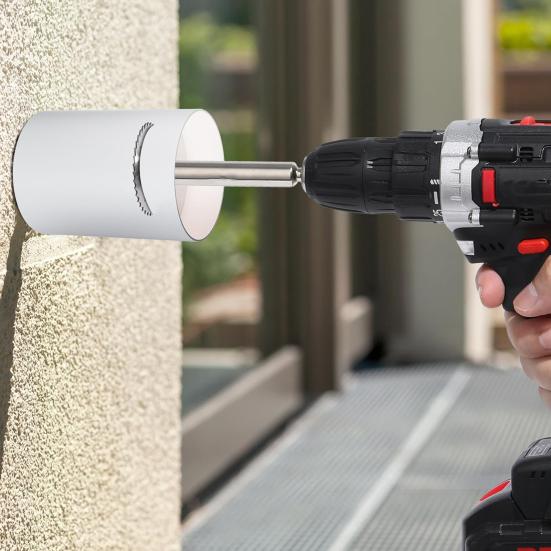 Řezačka vnitřních stran trubek se 3 náhradními pilovými kotouči, kompaktní provedení, přenosná, šestihranná stopka 1/4 palce, sada řezaček na PVC trubky Impact Connect