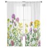 Frühlingsblume Daisy Sheer Vorhänge für Wohnzimmer Schlafzimmer Wohnkultur Küche Tüll für Windows Voile Vorhänge