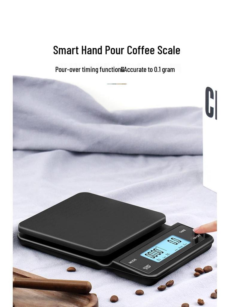 Multifunkční dobíjecí USB váha na kávu pour-over s časovačem