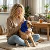 Dog Anxiety Relief Neck Cover Sleeve Thunderstorm Noise Reduction Calming Wrap for Pets Adjustable Fit Soft Breathable Material